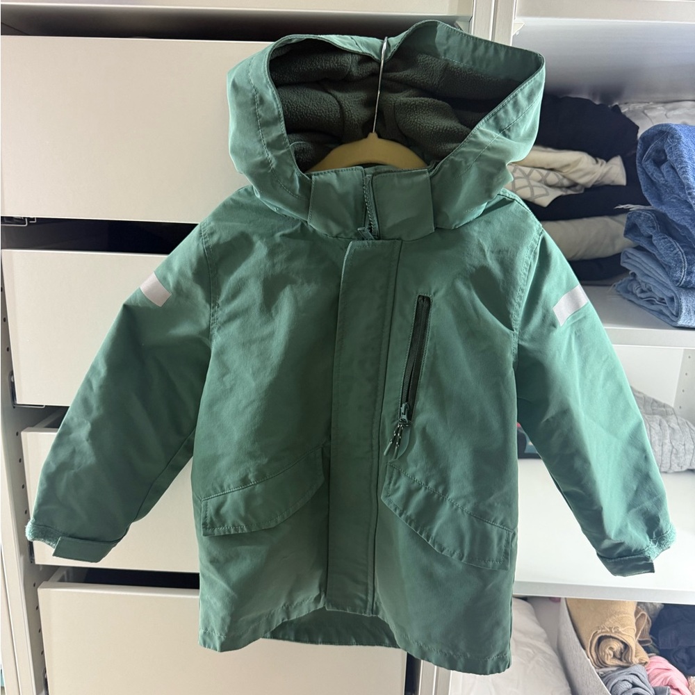 Kids Green Hooded Jacket